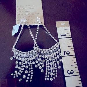 NWT Anthropologie earrings -diamond chandelier  GORGEOUS